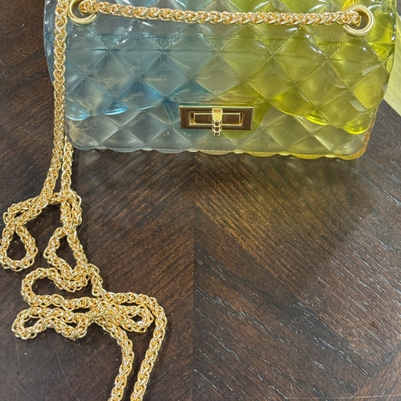 Green/Blue Transparent Small Jelly Purse NWT - Picture 2 of 7